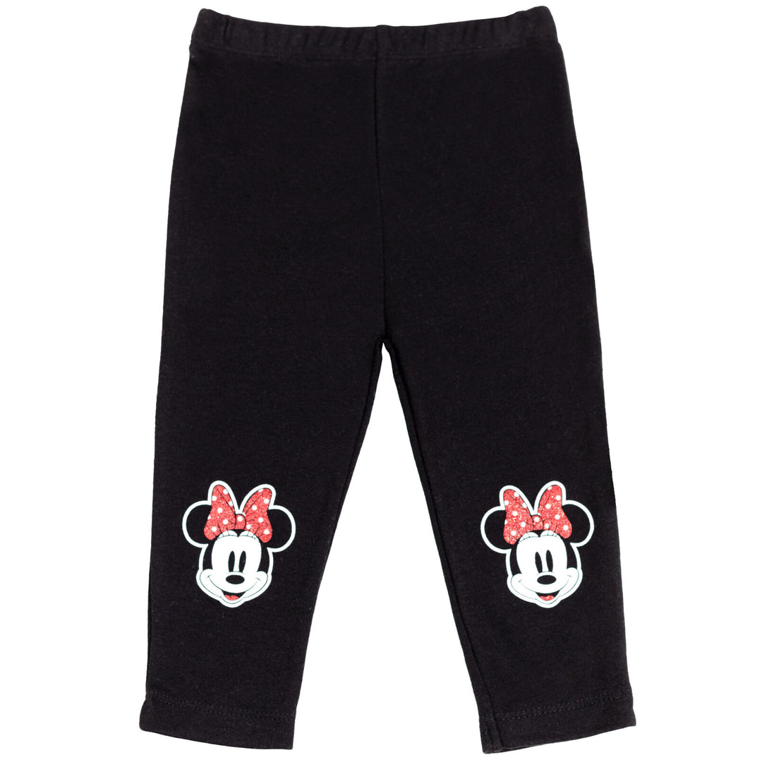 Minnie Mouse Baby Girls' 4-Piece Bodysuit Tee Leggings and Tutu Set Mickey Red