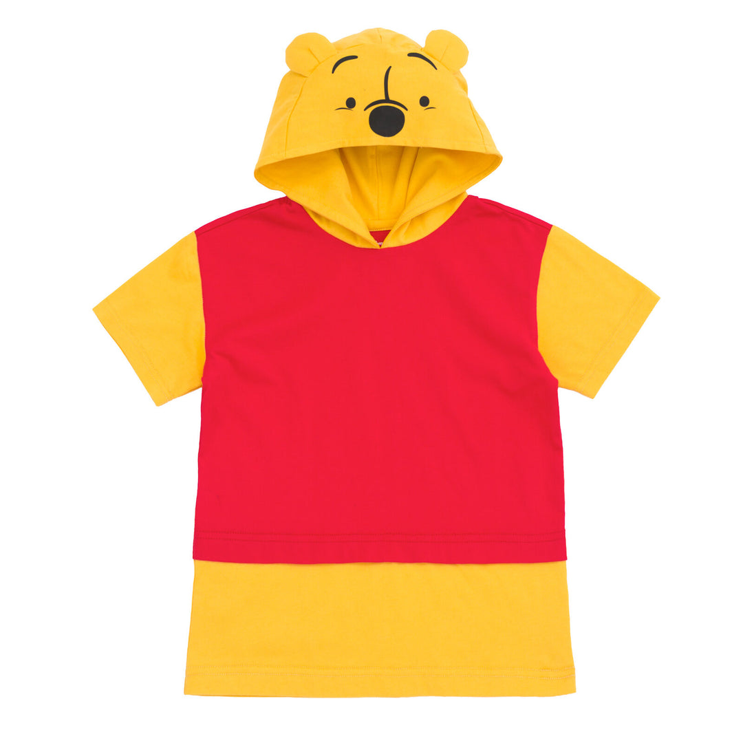Matching Family Cosplay Short Sleeve Hooded T-Shirt Winnie Pooh Gold
