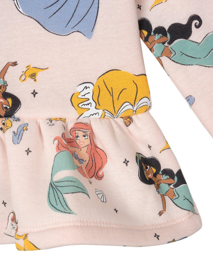 Disney Princess Girls' Fleece Sweatshirt and Pants Set Pink
