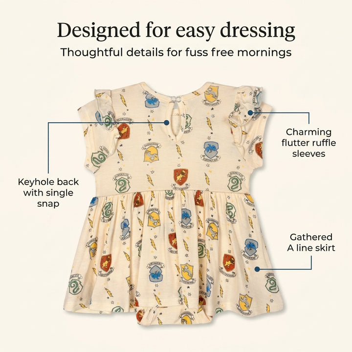 Harry Potter Baby Girls' One Piece Creeper Dress Cream