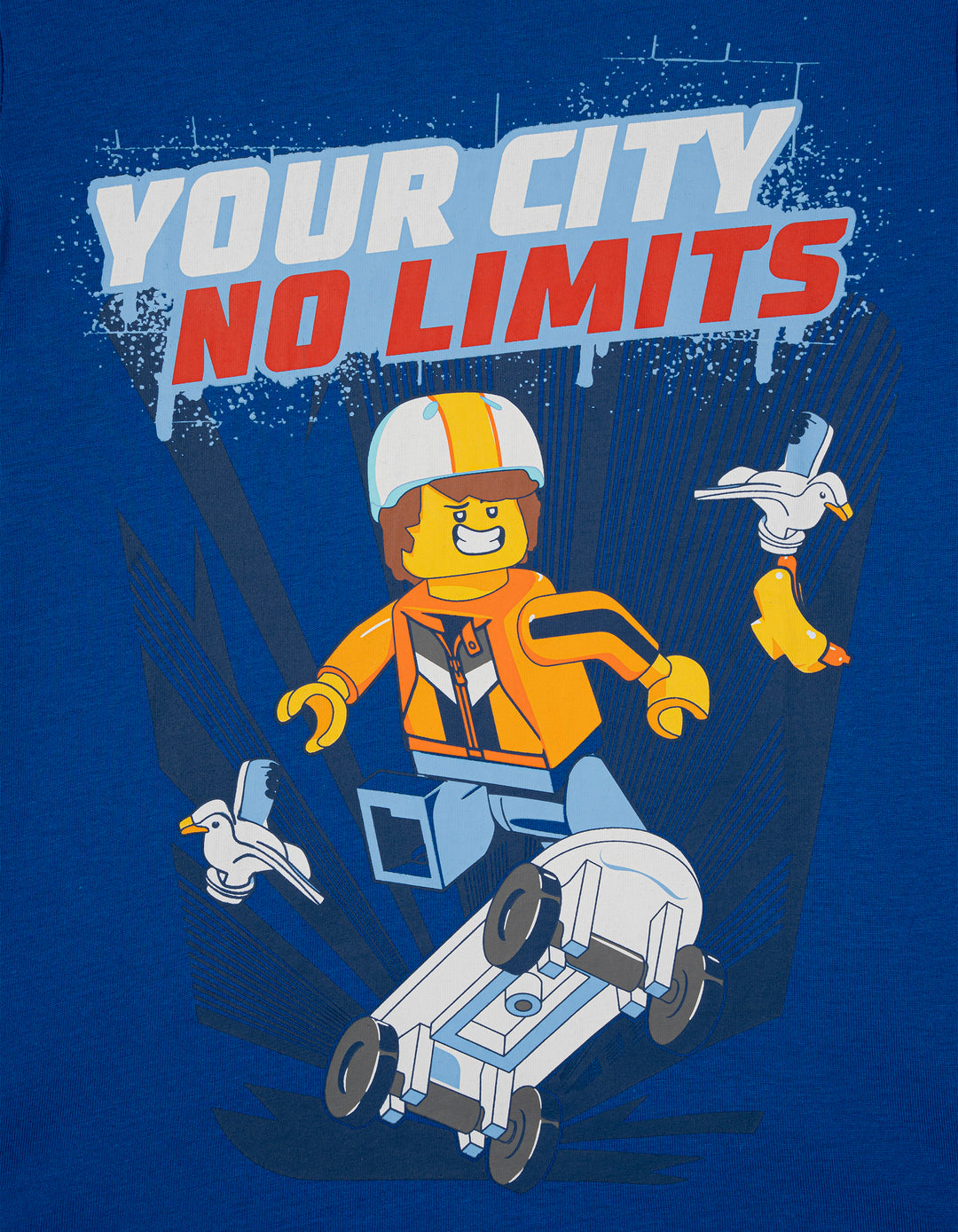 LEGO Boys' Short Sleeve T-Shirt Royal Blue Skate