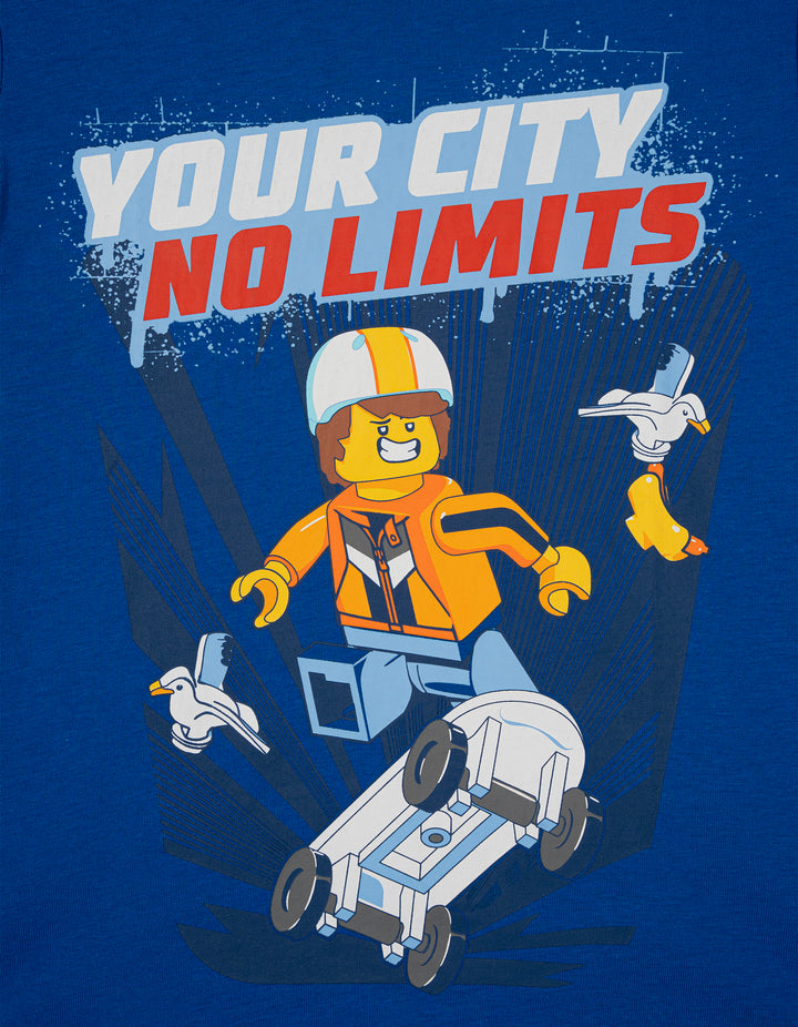 LEGO Boys' Short Sleeve T-Shirt Royal Blue Skate