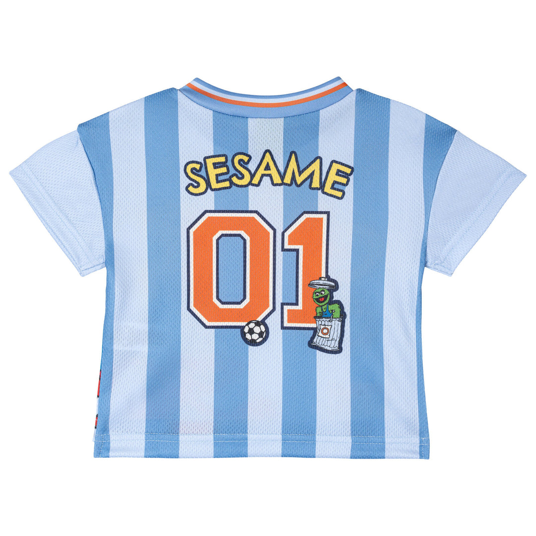 Sesame Street Boys' Short Sleeve Soccer Jersey Blue