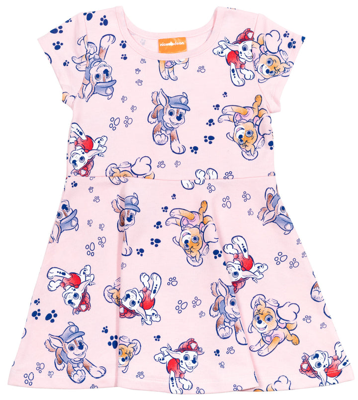Paw Patrol Girls' Skater Dress and Scrunchie Set Pink