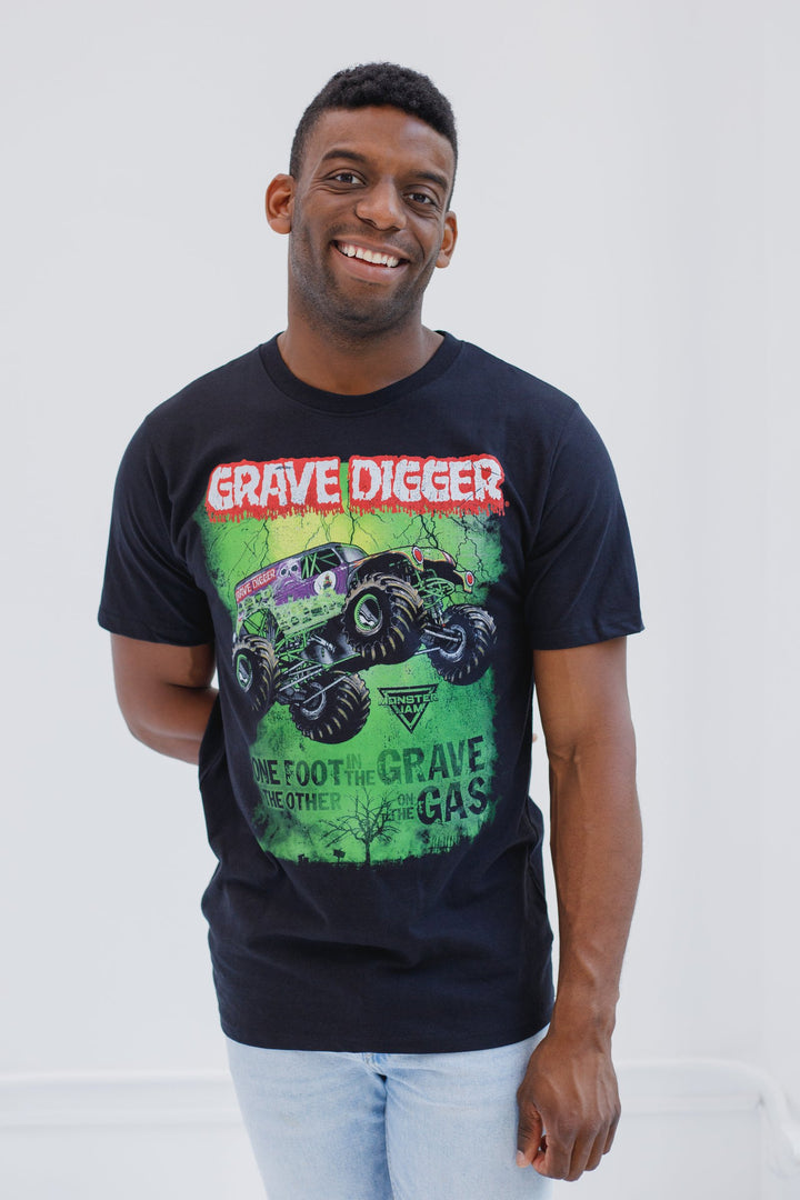 Monster Jam Grave Digger Men's Short Sleeve T-Shirt Jet Black