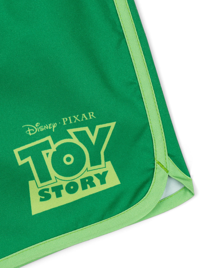 Disney Toy Story Boys' Short Sleeve Rash Guard and Swim Trunks Set Green