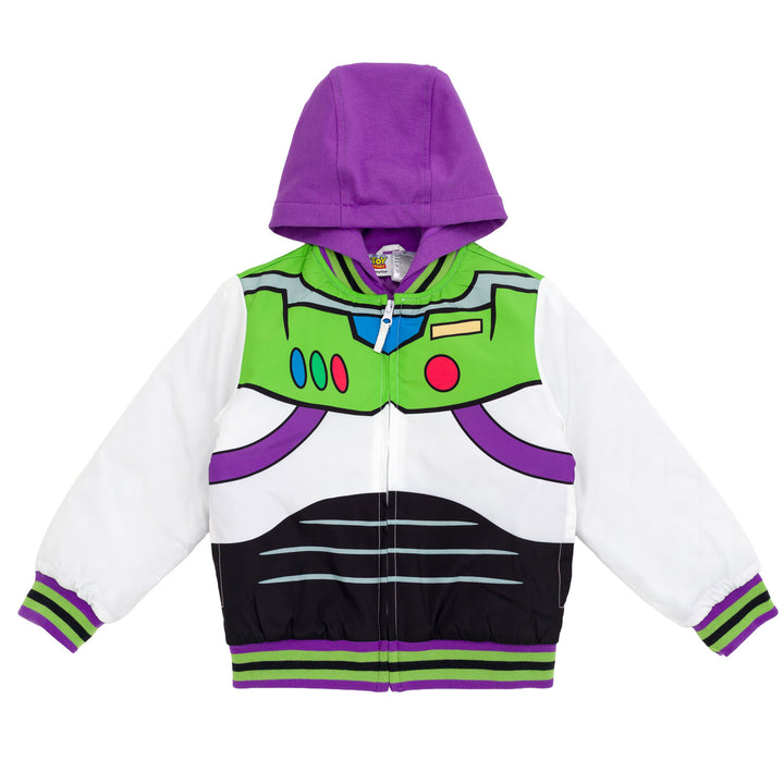 Disney Toy Story Buzz Lightyear Zip-Up Bomber Jacket White