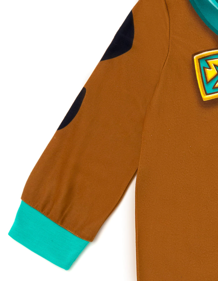 Scooby-Doo Cosplay Fleece Hooded One Piece Pajama Brown