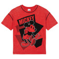 Disney Mickey Mouse Women's Short Sleeve T-Shirt Red Peace