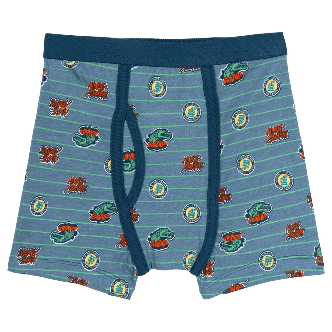 Godzilla Boys' Sensory Friendly 3-Pack Boxer Briefs Teal Grey