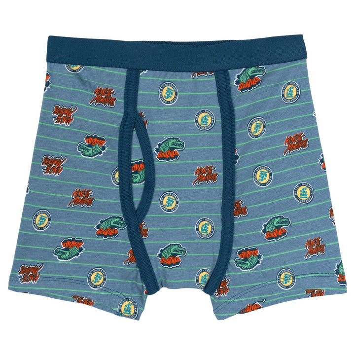 Godzilla Boys' Sensory Friendly 3-Pack Boxer Briefs Teal Grey