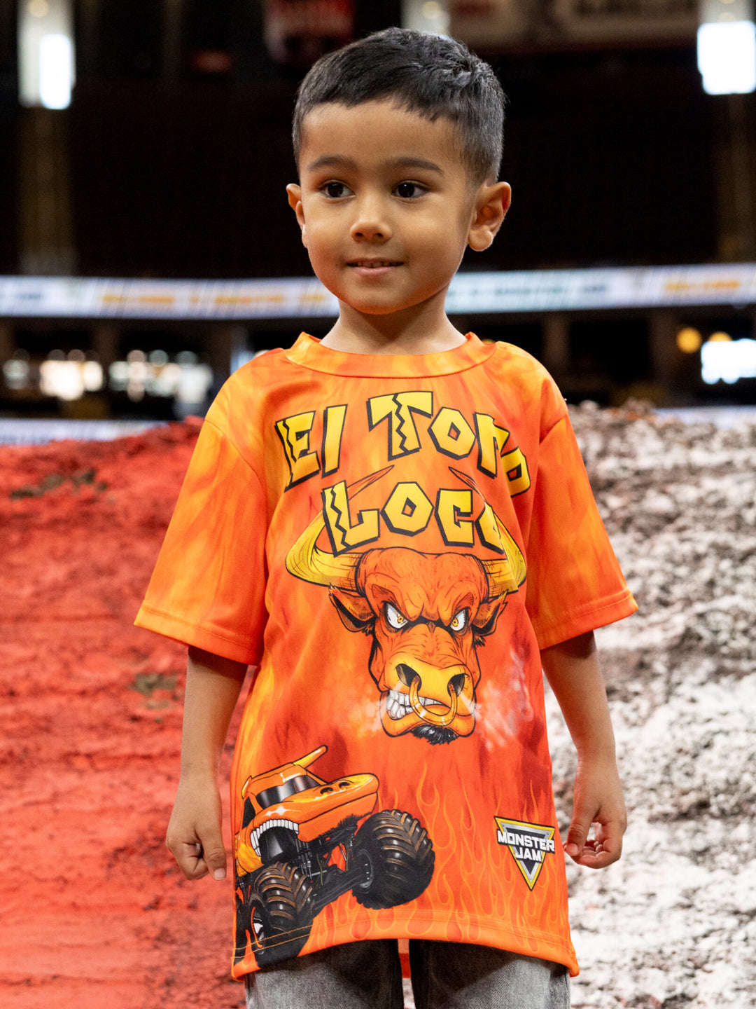 Monster Jam El Toro Loco Boys' Athletic Short Sleeve T-Shirt Flame