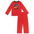 Miraculous Ladybug Girls' Cosplay Pajama Shirt and Pants Set Red
