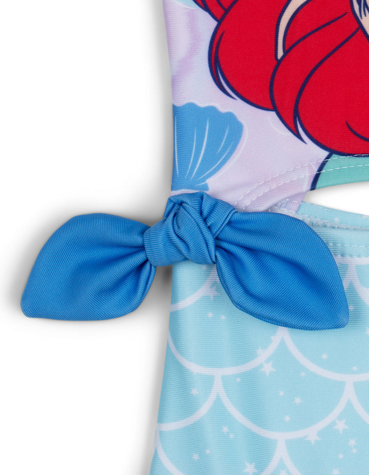 The Little Mermaid Princess Ariel Girls' One Piece Bathing Suit Lavender Blue