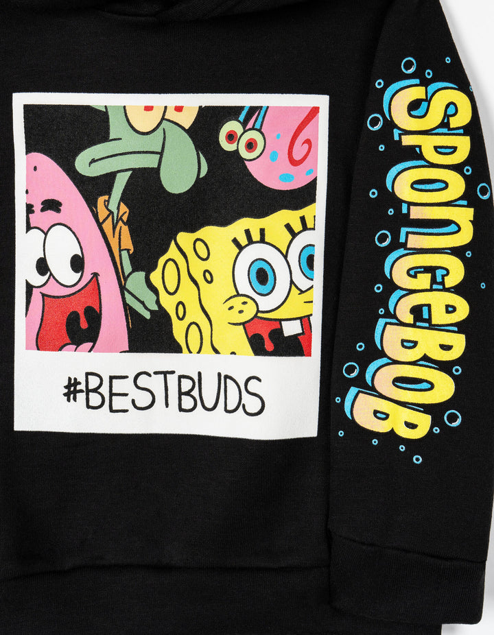 Nickelodeon SpongeBob SquarePants Boys' Fleece Pullover Hoodie Black