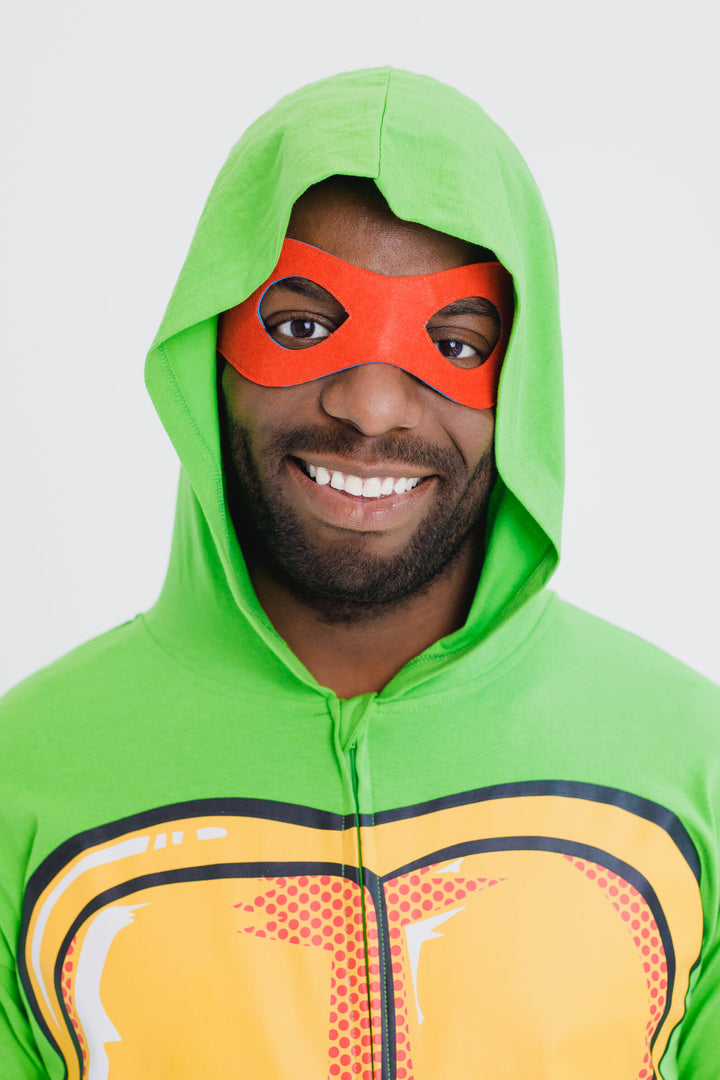 Teenage Mutant Ninja Turtles Cosplay Hooded One Piece Set Leo and Raph Green