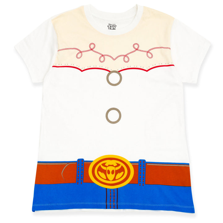 Disney Toy Story Matching Family Cosplay Short Sleeve T-Shirt Jessie White Blue