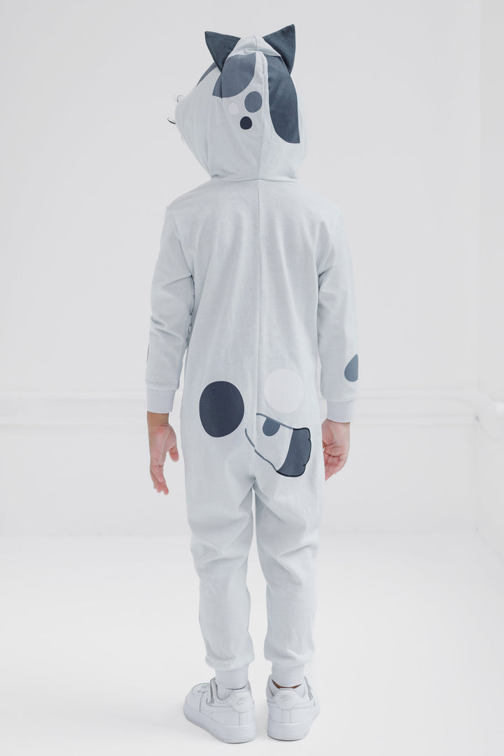 Bluey Muffin Cosplay Hooded Coverall Grey Blue