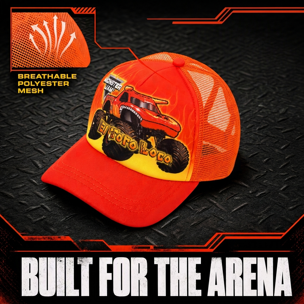 Monster Jam El Toro Loco Boys' Strapback Baseball Cap Orange