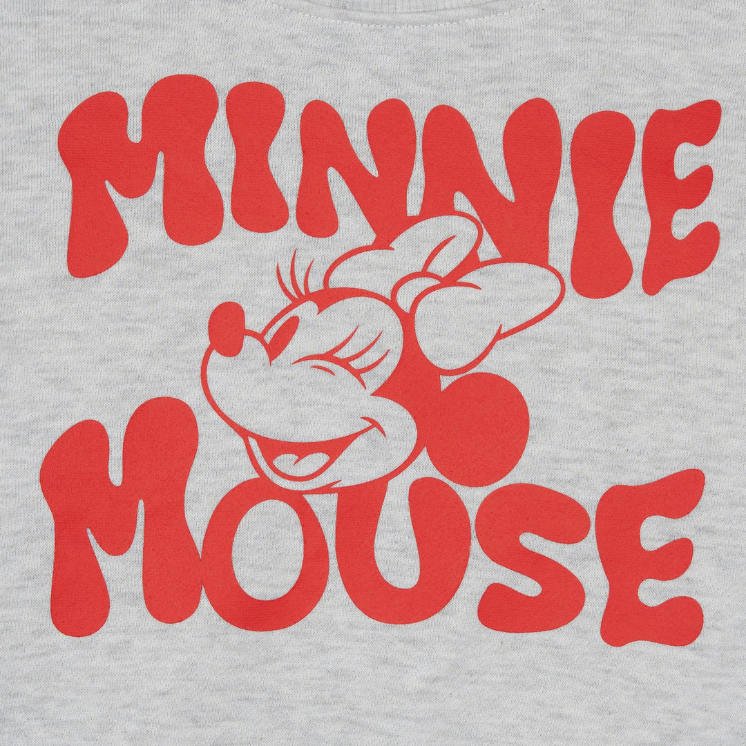 Minnie Mouse Girls' Fleece Sweatshirt Silver Grey
