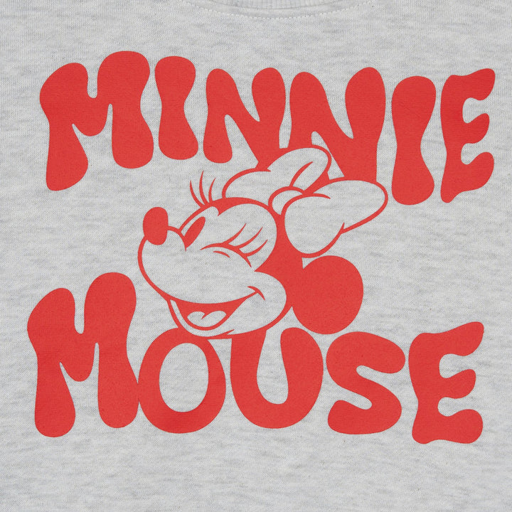 Minnie Mouse Girls' Fleece Sweatshirt Silver Grey