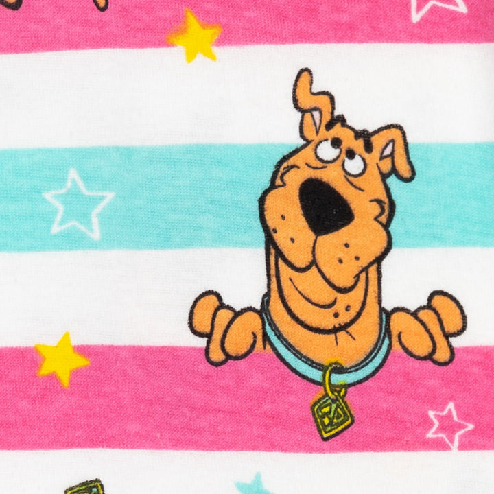 Scooby-Doo Girls' 2-Piece Pajama Shirt and Pants Set Pink