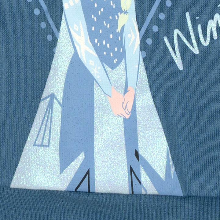 Frozen Girls' Fleece Sweatshirt and Pants Set Snowflake Blue