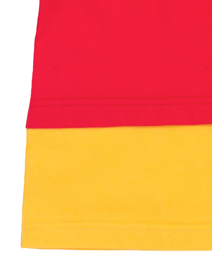 Disney Winnie the Pooh Boys' Cosplay Short Sleeve Hooded T-Shirt Red Yellow
