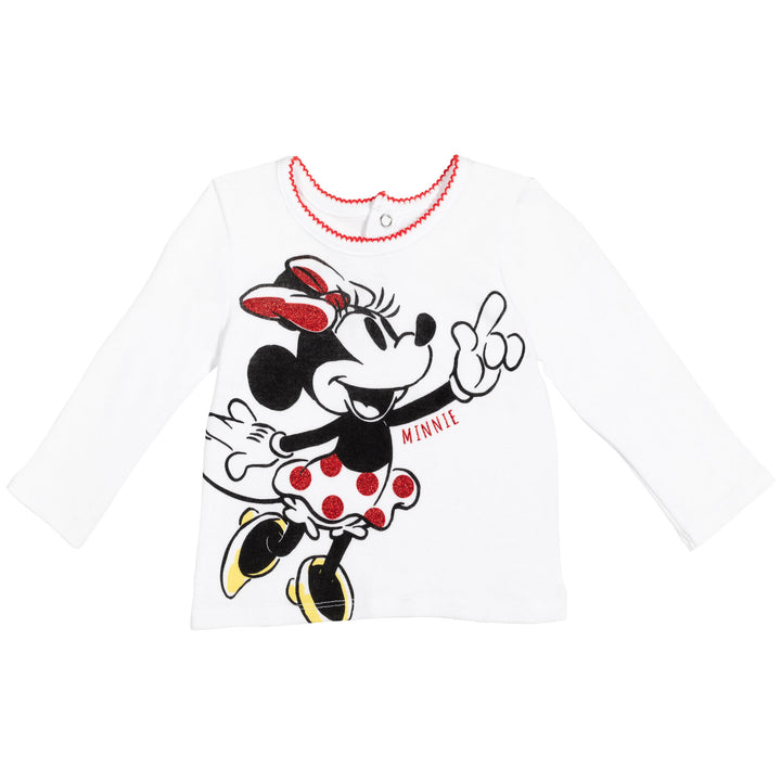 Minnie Mouse Baby Girls' 4-Piece Bodysuit Tee Leggings and Tutu Set Mickey Red