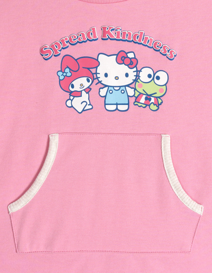 Hello Kitty Girls' 2-Piece T-Shirt and Pants Set Pink Oatmeal Heather