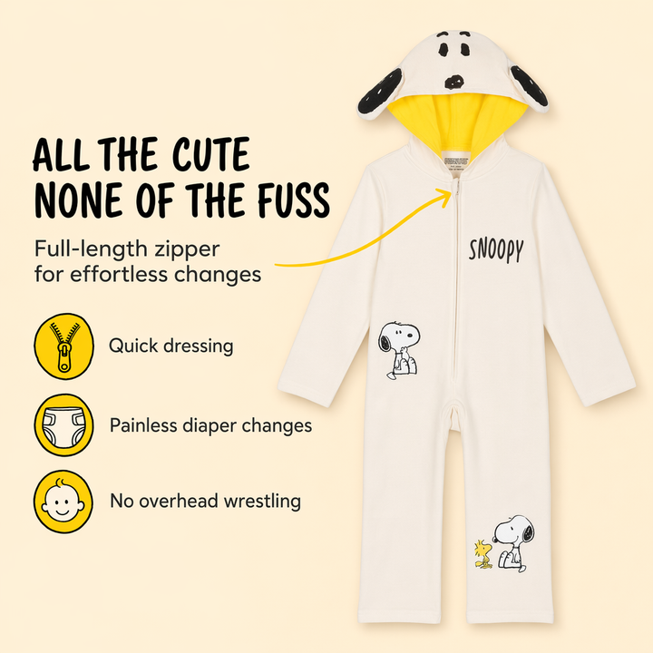 Peanuts Snoopy Cosplay Hooded Coverall Woodstock Tusk