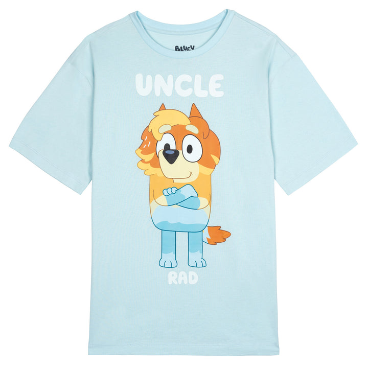 Bluey Uncle Rad Men's Short Sleeve T-Shirt Light Blue