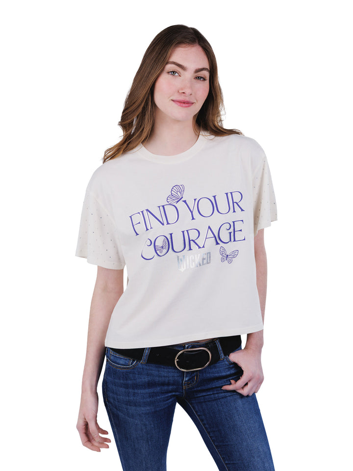 Wicked Women's Cropped Drop Shoulder T-Shirt Vanilla Ice