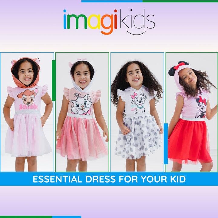 Bambi Girls' Cosplay Hooded Dress Pink Brown