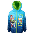 Disney Toy Story Boys' Hooded Puffer Jacket Navy Blue Woody Buzz