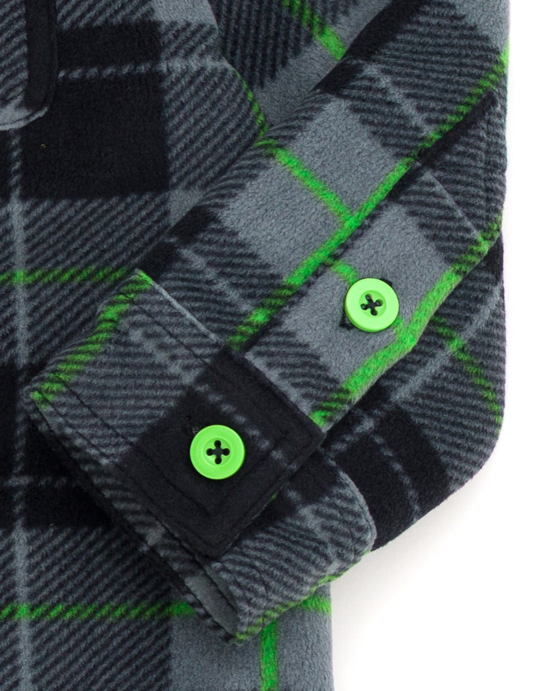 Monster Jam Grave Digger Boys' Button Front Shacket Green