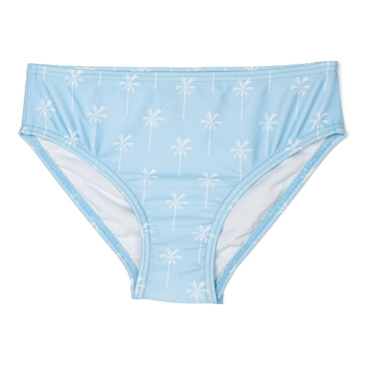 Bluey Girls' Swimwear 2-Piece Rash Guard and Bikini Set Bingo Palm Blue