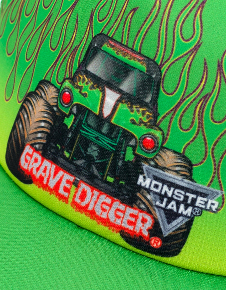 Monster Jam Grave Digger Matching Family Strapback Baseball Cap Green