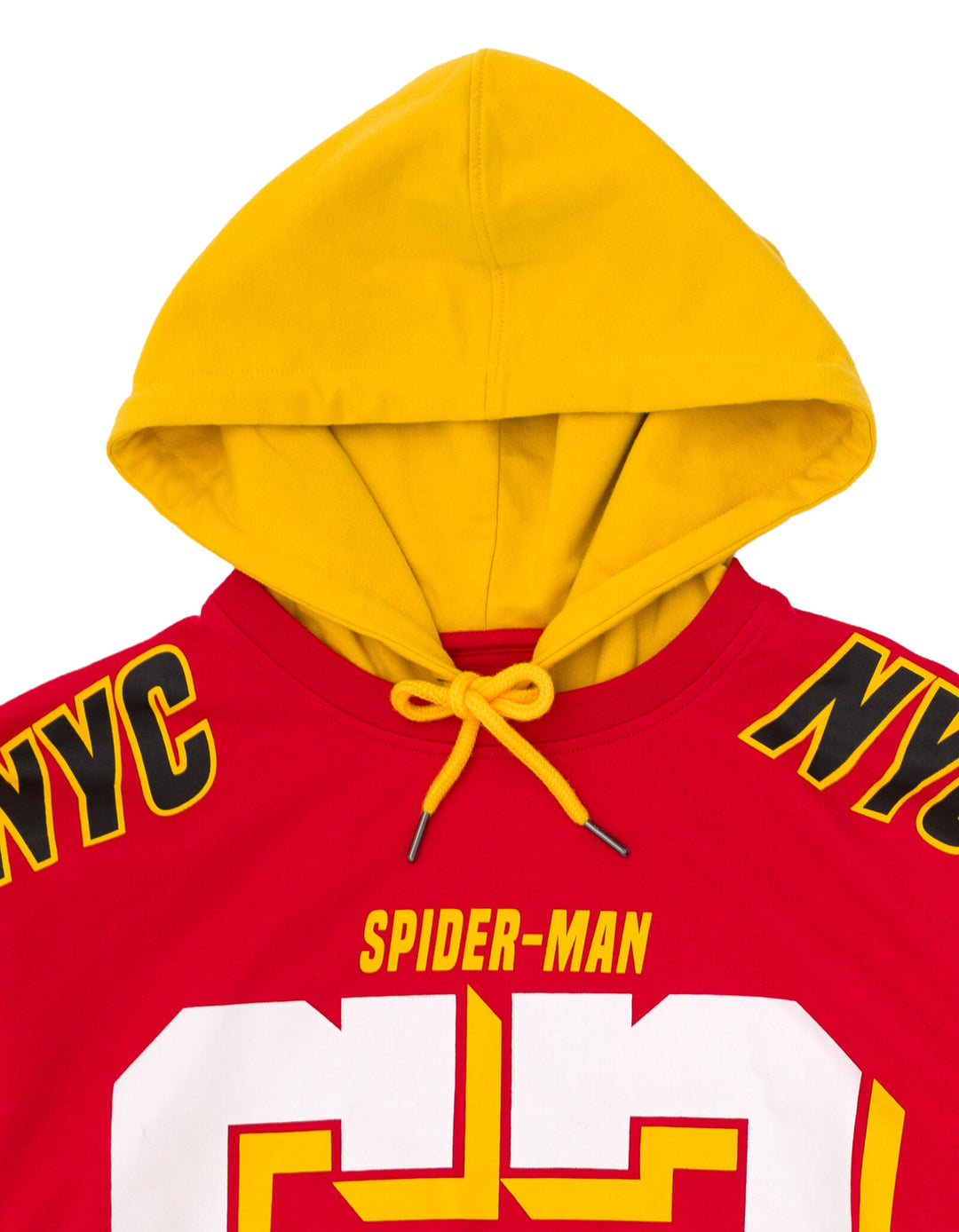 Marvel Spider-Man Men's Fleece Pullover Hoodie Red Yellow Spiderman