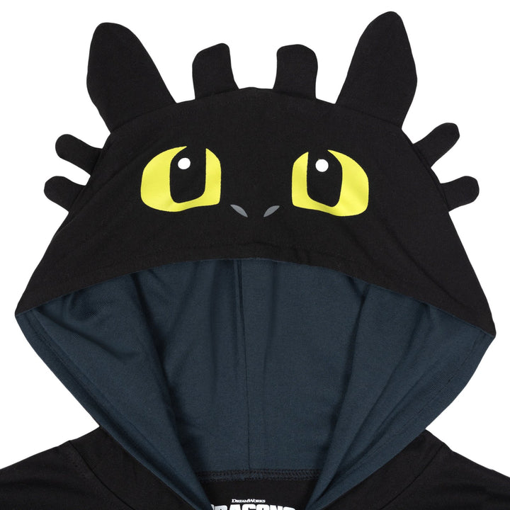 How to Train Your Dragon Toothless Cosplay Hooded One Piece Coverall Charcoal