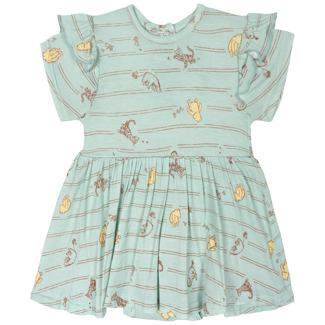 Disney Winnie the Pooh Baby Girls' One Piece Dress Blue