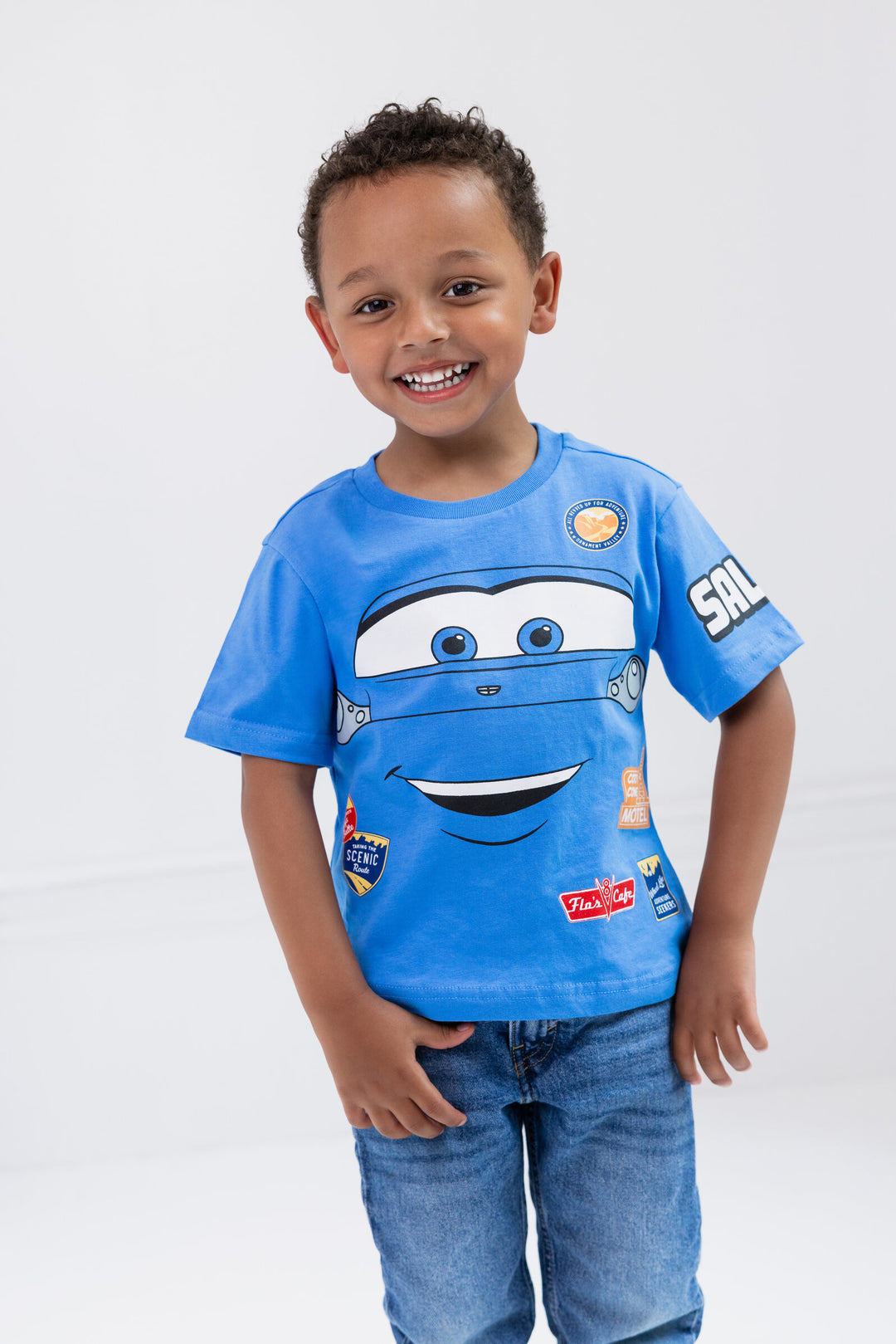 Cars Sally Carrera Boys' Cosplay Short Sleeve T-Shirt Blue