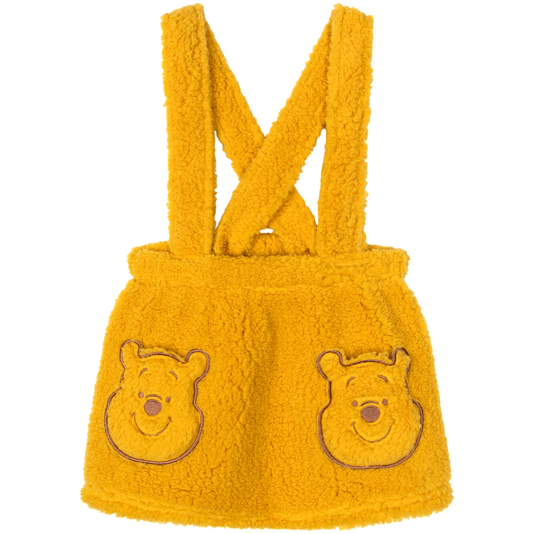 Disney Winnie the Pooh Girls' 2-Piece Tee and Suspender Skirt Set Gold