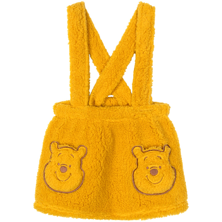 Disney Winnie the Pooh Girls' 2-Piece Tee and Suspender Skirt Set Gold