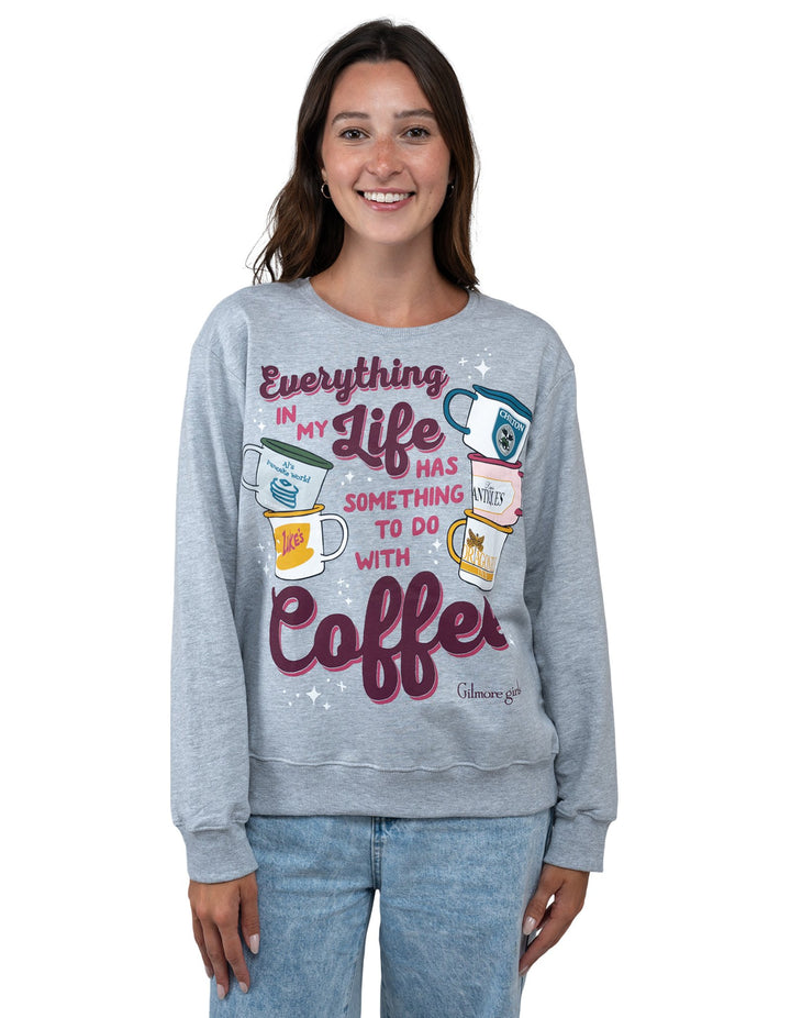 Gilmore Girls Women's Fleece Crewneck Sweatshirt Athletic Heather Gray