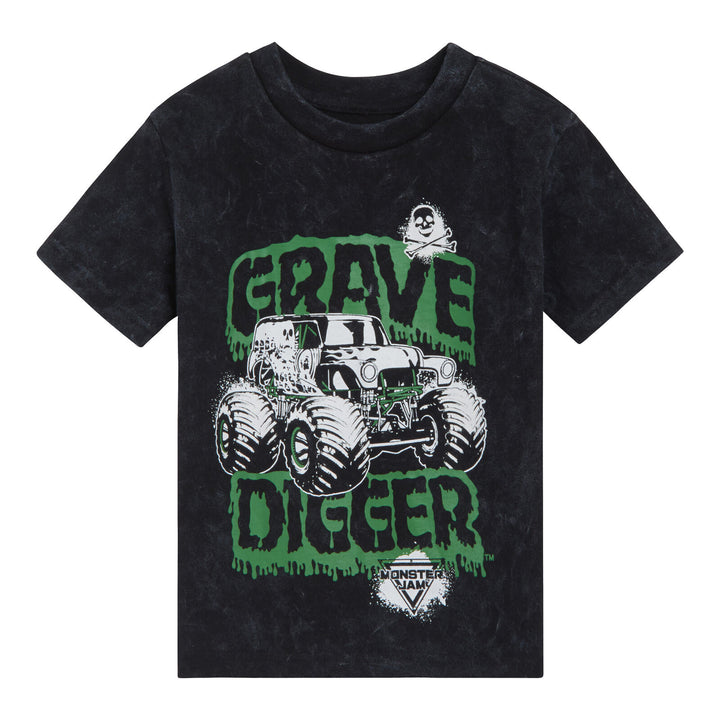Monster Jam Boys' 3-Pack Short Sleeve T-Shirts Blue Black Olive Camo