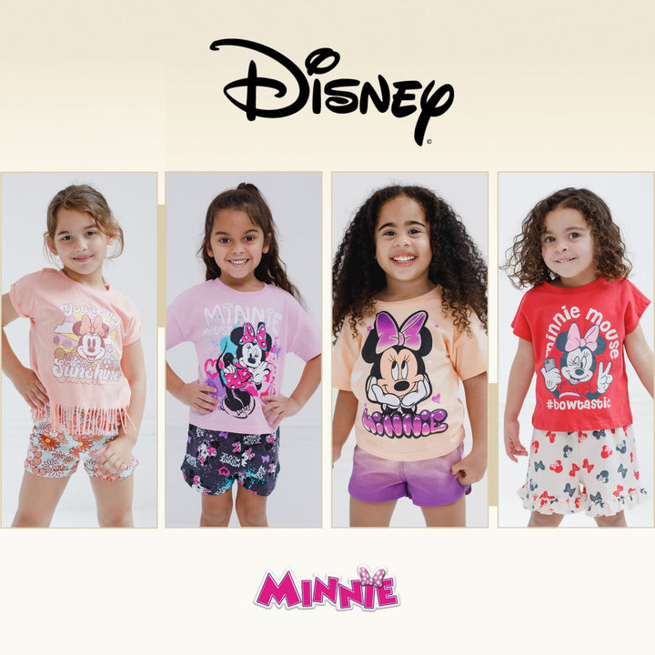 Minnie Mouse Girls' 2-Piece T-Shirt and Shorts Set Ombre Purple