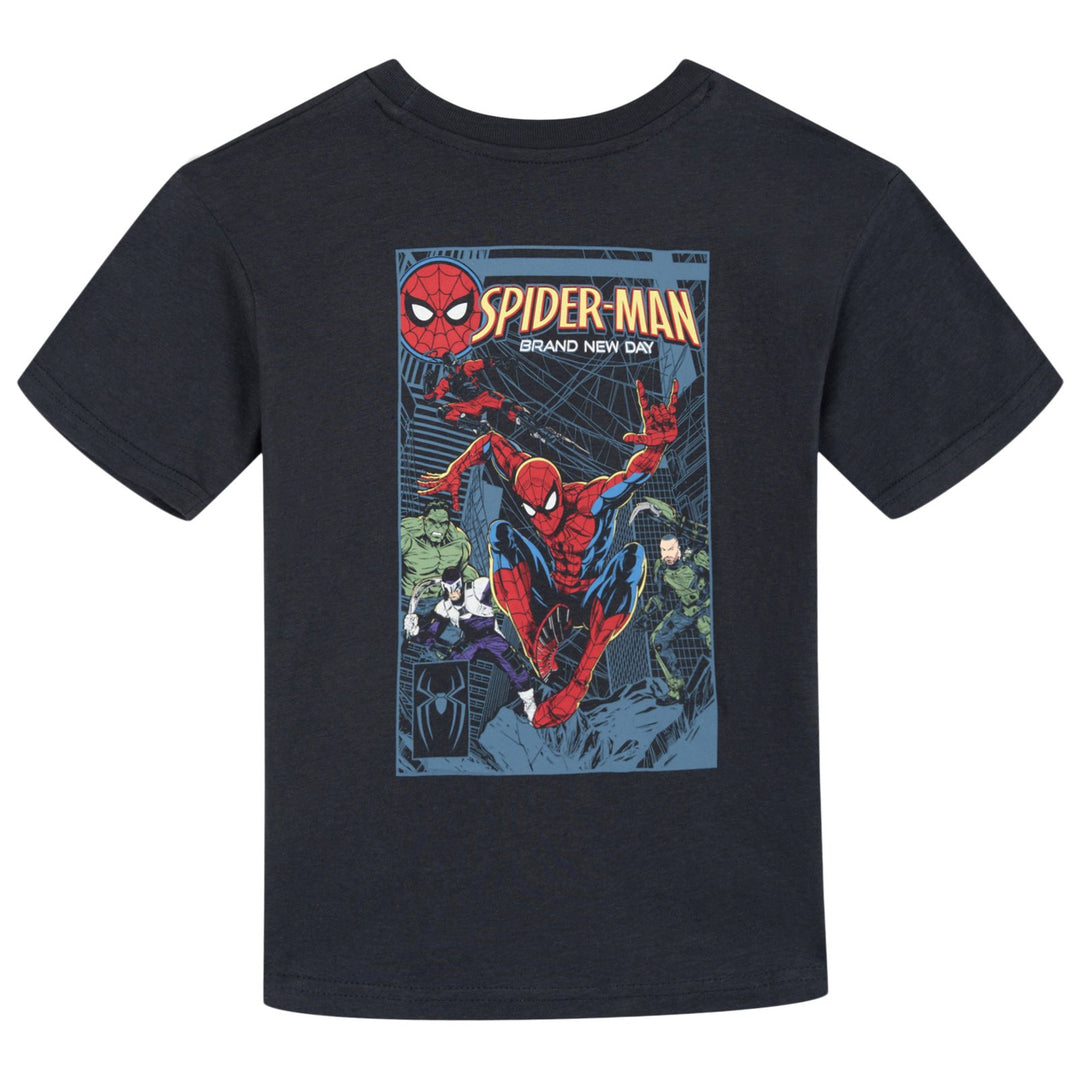 Marvel Spider-Man Boys' 3-Pack Short Sleeve T-Shirts Navy Grey