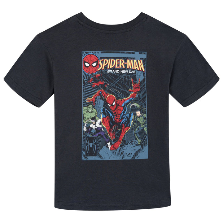 Marvel Spider-Man Boys' 3-Pack Short Sleeve T-Shirts Navy Grey