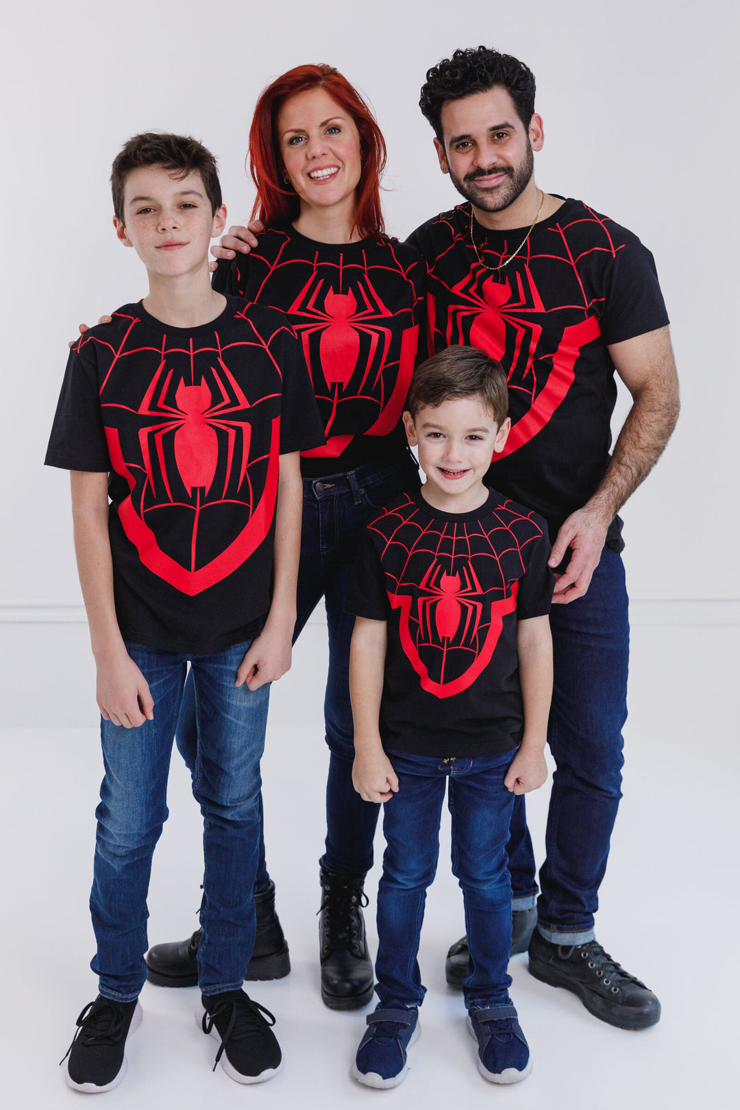 Marvel Spider-Man Boys' Cosplay Short Sleeve T-Shirt Web Black Miles